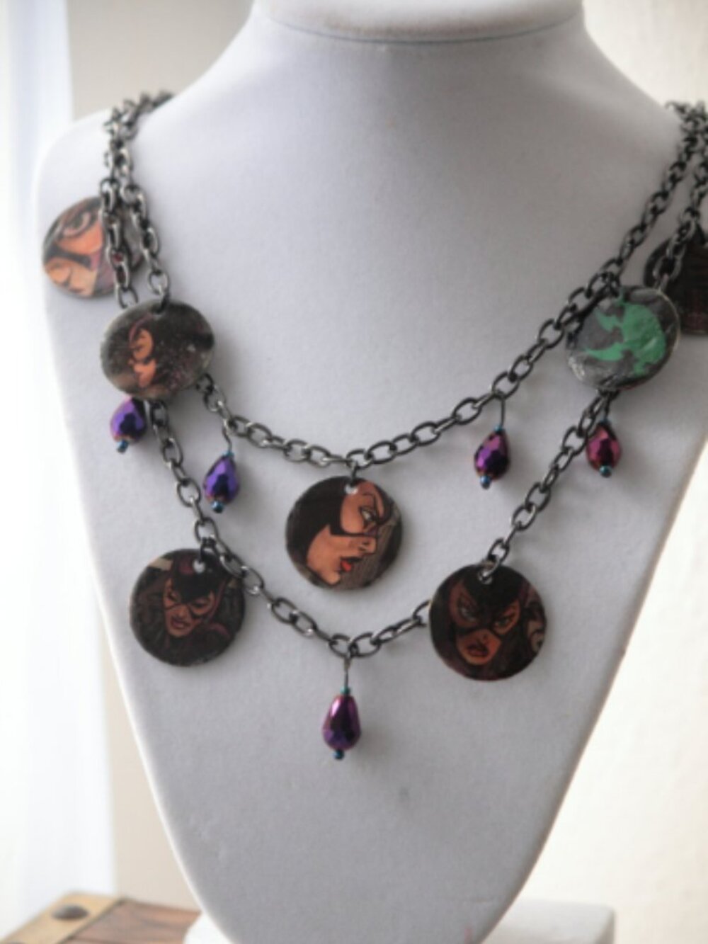 Catwoman Comic Book Necklace